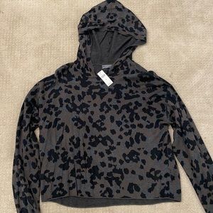 Anthropologie Cheetah Hooded Sweater